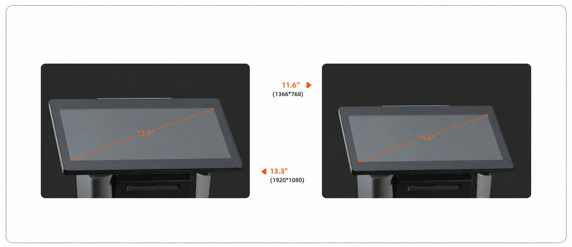 Configuraciones de pantalla 11.6" y 13.3"